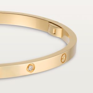 Vòng Tay Cartier Love 6 Viên Kim Cương Tự Nhiên Bản Nhỏ Dày 3 (9)