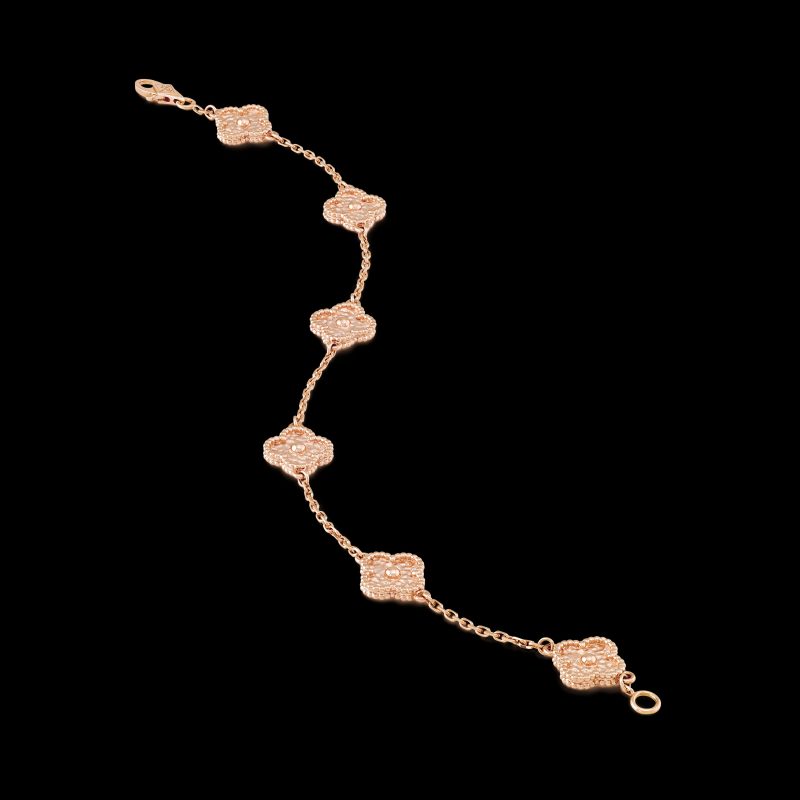 Vòng Tay Van Cleef & Arpels Sweet Alhambra Vàng Hồng 18K Chế Tác Hong Kong 17 (3)