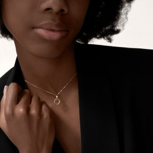 Vòng Cổ Cartier Trinity Chế Tác Vàng 18K Kim Cương Tự Nhiên Chiều Dài 36-40cm (1)