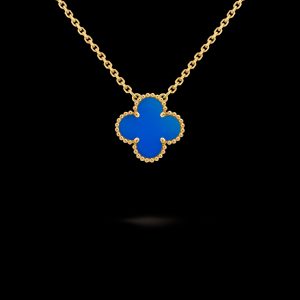 Vòng Cổ Van Cleef & Arpels Chế Tác Vàng Vàng 18K Đá Mã Não Xanh Dương 42cm (4)