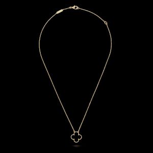 Vòng Cổ Van Cleef & Arpels Đá Onyx Đen Chế Tác Vàng Vàng 18K Hong Kong 42cm (2)