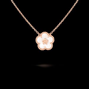 Vòng Cổ Van Cleef & Arpels Lucky Spring Hoa Mận Xà Cừ Chế Tác Hong Kong 42cm (3)