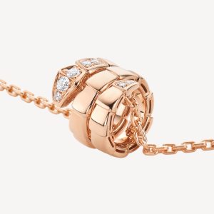 Dây Chuyền Bvlgari Serpenti Viper Vàng Hồng 18K Kim Cương Tự Nhiên Nhập Khẩu 41-43cm (4)