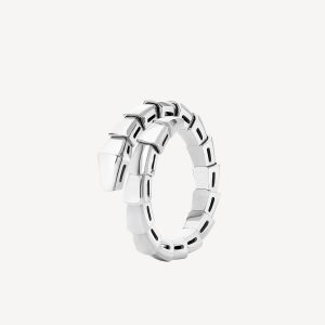 Nhẫn Bvlgari Serpenti Viper Rắn Vàng Trắng 18K Chế Tác Hong Kong (2)