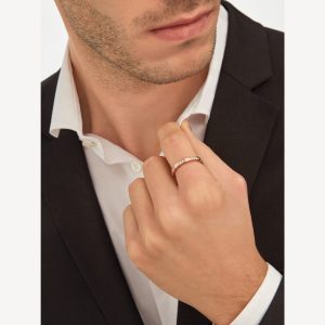 Nhẫn Kim Cương Bvlgari Serpenti Viper Rắn Chế Tác Vàng Hồng 18K Nhập Khẩu (1)