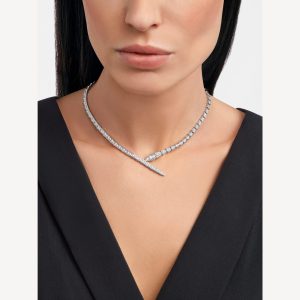 Vòng Cổ Bvlgari Serpenti Viper Chế Tác Vàng Trắng Kim Cương Tự Nhiên Nhập Khẩu (3)