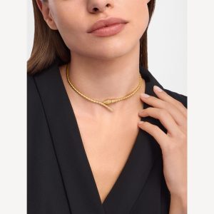 Vòng Cổ Bvlgari Serpenti Viper Chế Tác Vàng Vàng 18K Nhập Khẩu Hong Kong 36cm (3)