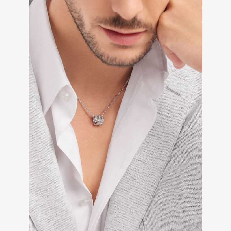 Vòng Cổ Bvlgari Serpenti Viper Full Pavé Diamonds Vàng Trắng 18K Kim Cương Tự Nhiên (1)