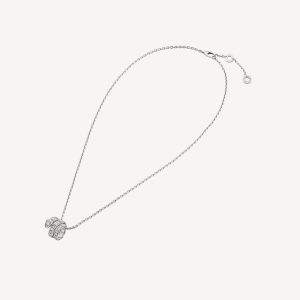 Vòng Cổ Bvlgari Serpenti Viper Full Pavé Diamonds Vàng Trắng 18K Kim Cương Tự Nhiên (1)