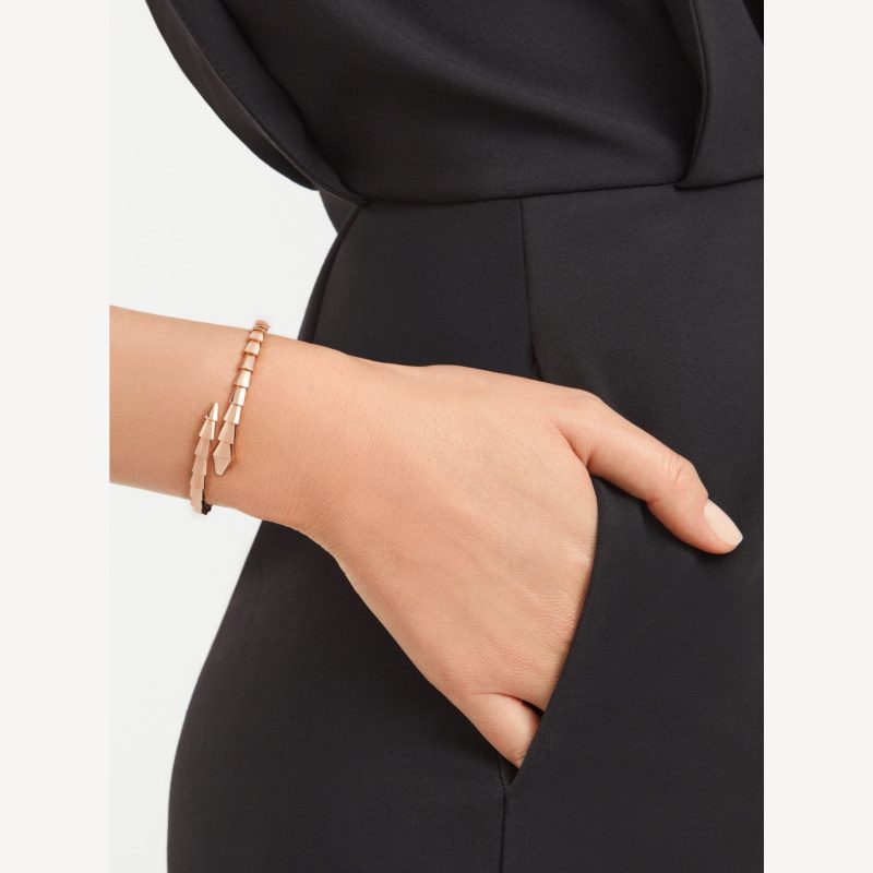 Vòng Tay Serpenti Viper Chế Tác Hong Kong Vàng Hồng 18K AU750 (1)