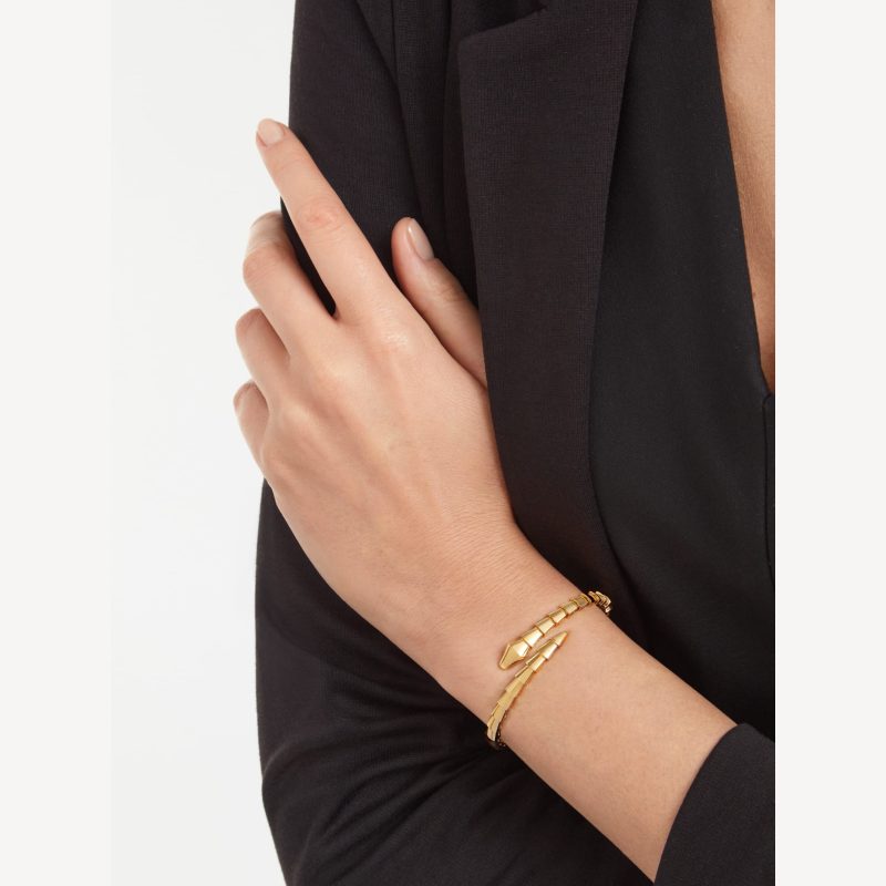 Vòng Tay Serpenti Viper Chế Tác Hong Kong Vàng Vàng 18K AU750