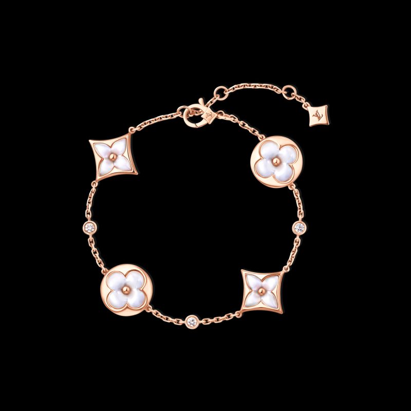 Lắc Tay Louis Vuitton Color Blossom BB Chế Tác Vàng Hồng 18K 3 Viên Kim Cương Tự Nhiên (2)