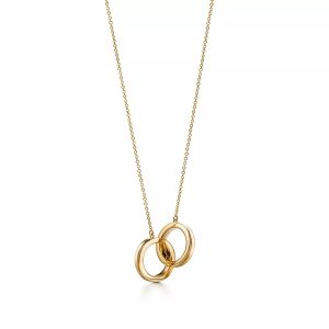 Dây Chuyền Tiffany & Co Interlocking Circles Chế Tác Vàng Vàng 18K Hong Kong Bản Nhỏ 40cm (1)