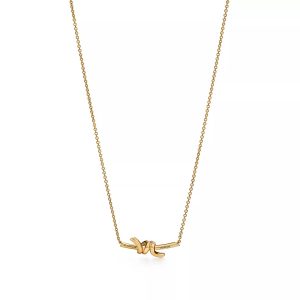 Dây Chuyền Tiffany & Co Knot Small Chế Tác Vàng 18K Kim Cương Tự Nhiên 43cm (1)