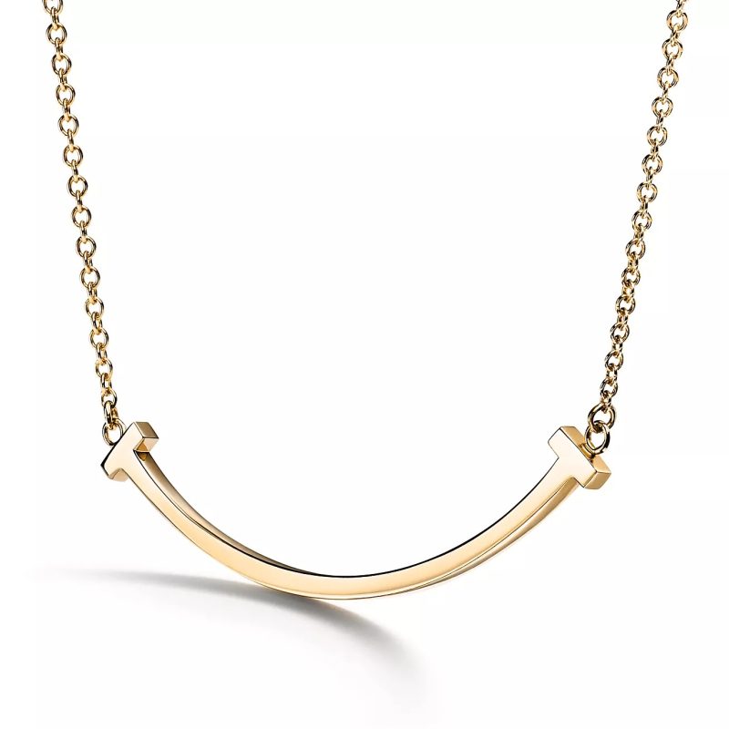 Dây Chuyền Tiffany & Co T Smile Chế Tác Vàng 18K Nhập Khẩu Hong Kong 45cm (5)`