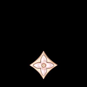 Khuyên Tai Louis Vuitton Color Blossom Star BB Đá Xà Cừ Hồng Vàng 18K Chế Tác Hong Kong (1)