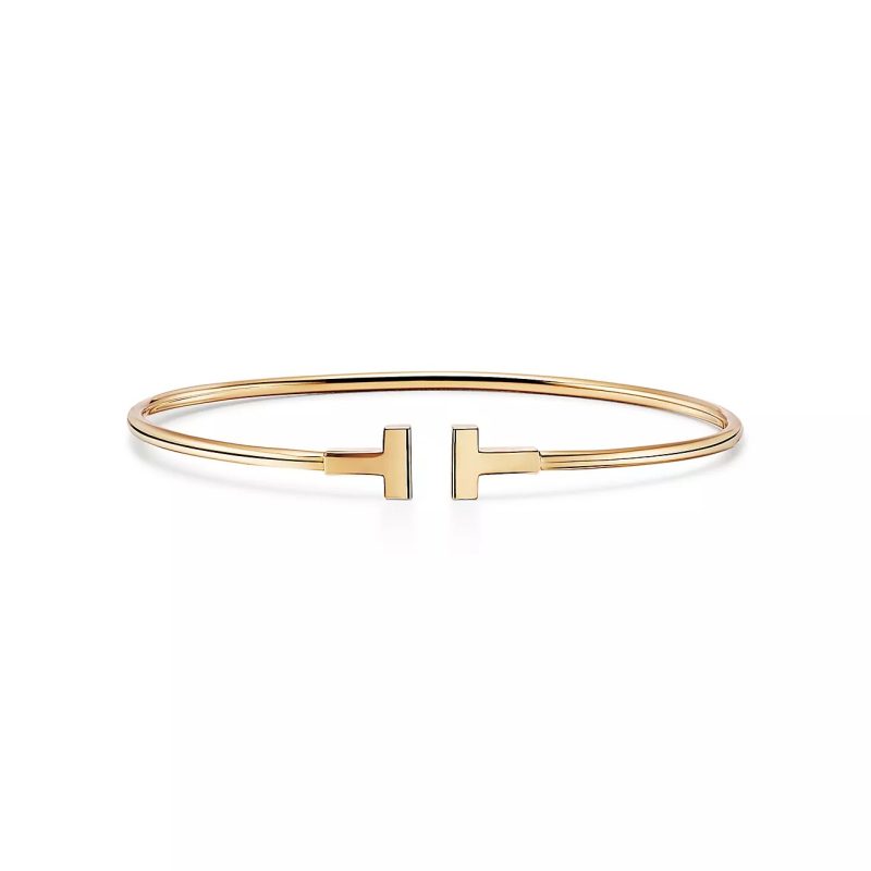Lắc Tay Tiffany & Co T Chế Tác Vàng Vàng 18K Nhập Khẩu Hong Kong (5)