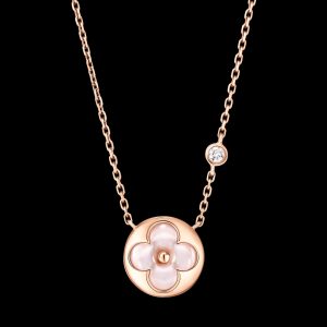 Vòng Cổ Louis Vuitton Color Blossom Sun BB Đá Xà Cừ Hồng Kim Cương Chế Tác Vàng 18K 41cm (4)