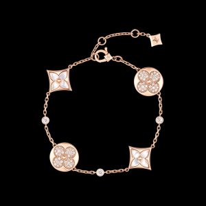 Vòng Tay Louis Vuitton Color Blossom Star And Sun BB Vàng Hồng Kim Cương Tự Nhiên Hong Kong 18cm (3)