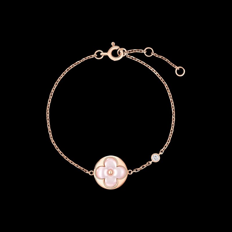 Vòng Tay Louis Vuitton Color Blossom Sun BB Chế Vàng Vàng Hồng 18K Kim Cương Tự Nhiên 17,5cm (2)