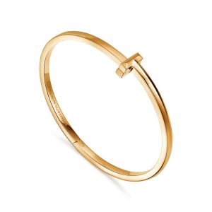 Lắc Tay Tiffany & Co T Chế Tác Vàng 18K Nhập Khẩu Hong Kong 3 Màu (8)