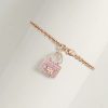 Vòng Tay Hermes Amulettes Constance Đính Đá Sapphire Hồng Chế Tác Vàng 18K