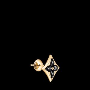 Khuyên Tai Louis Vuitton Color Blossom Star BB Đá Onyx Vàng 18K Chế Tác Hong Kong (1)