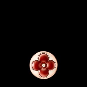 Khuyên Tai Louis Vuitton Color Blossom Sun BB Vàng Hồng 18K Đá Cornelian Chế Tác (4)