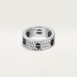 Nhẫn Cartier Love Classic Model Paved Ceramic Chế Tác Vàng 18K Full Kim Cương Tự Nhiên (3)