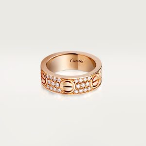 Nhẫn Cartier Love Classic Model Paved Chế Tác Vàng Hồng 18K Full Kim Cương Tự Nhiên (6)