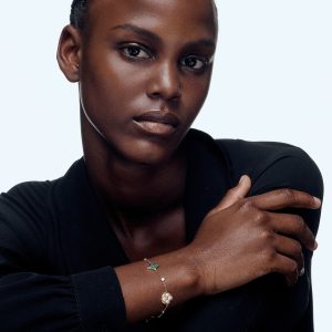 Vòng Tay Louis Vuitton Color Blossom Star And Sun BB Đá Amazonite Kim Cương Tự Nhiên 18cm (1)