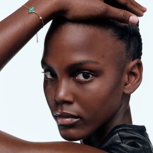 Vòng Tay Louis Vuitton Color Blossom Star BB Đá Amazonite Vàng Hồng 18K 1 Viên Kim Cương 17,5cm (3)