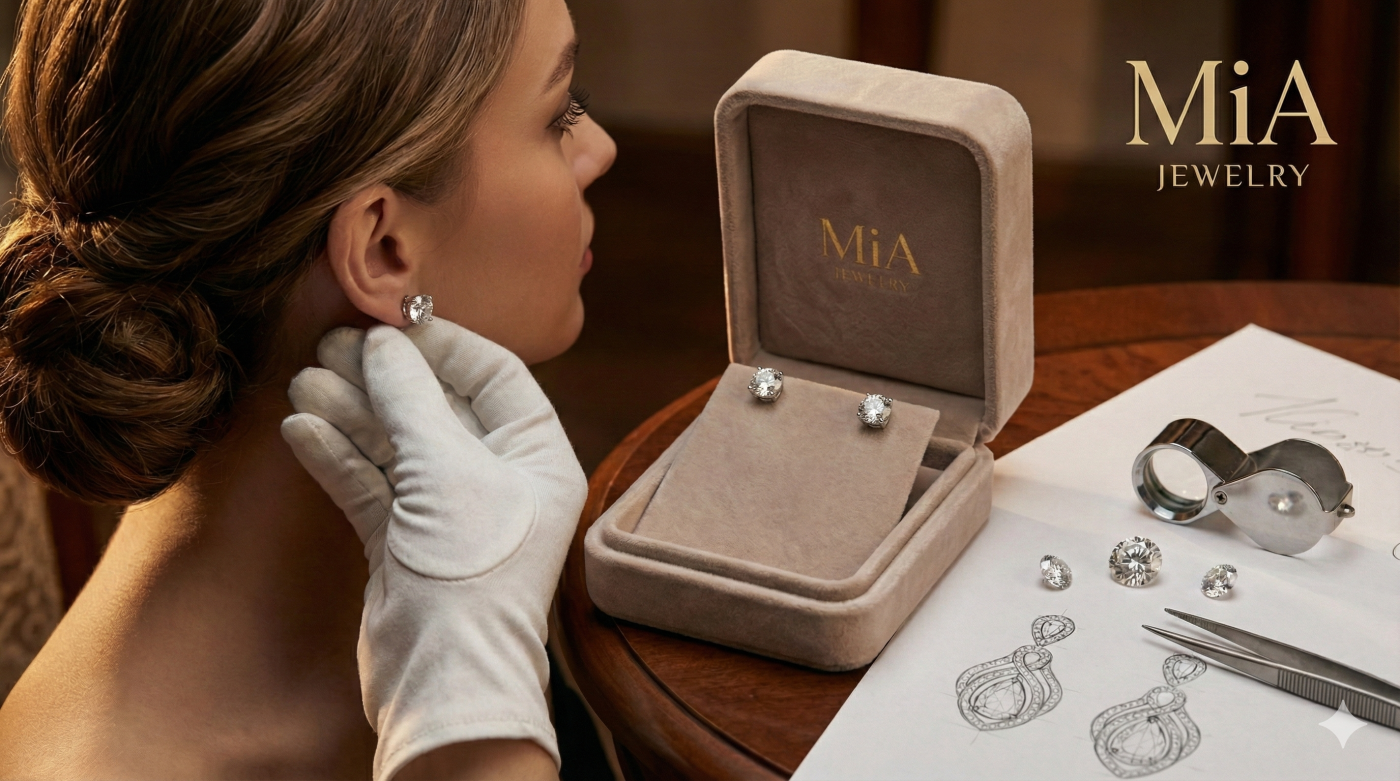 BÔNG TAI KIM CƯƠNG THIẾT KẾ RIÊNG – ĐẲNG CẤP CỦA SỰ TINH TẾ VÀ CÁ NHÂN HÓA