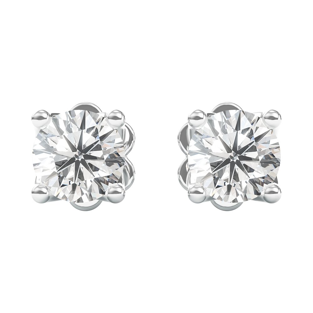 Hoa Tai Nụ Kim Cương Tự Nhiên Vàng Trắng 18K - ME25006 (1) Hoa Tai Nụ Kim Cương Tự Nhiên Vàng Trắng 18K - ME25006