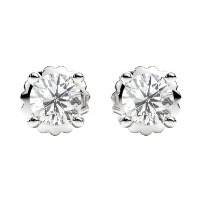 Vỏ Bông Tai Kim Cương Thiên Nhiên 18K Nữ Tuỳ Chỉnh Viên Chủ - ME25001