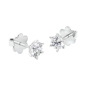 Vỏ Bông Tai Vàng Trắng 18K Kim Cương Thiên Nhiên - ME25004